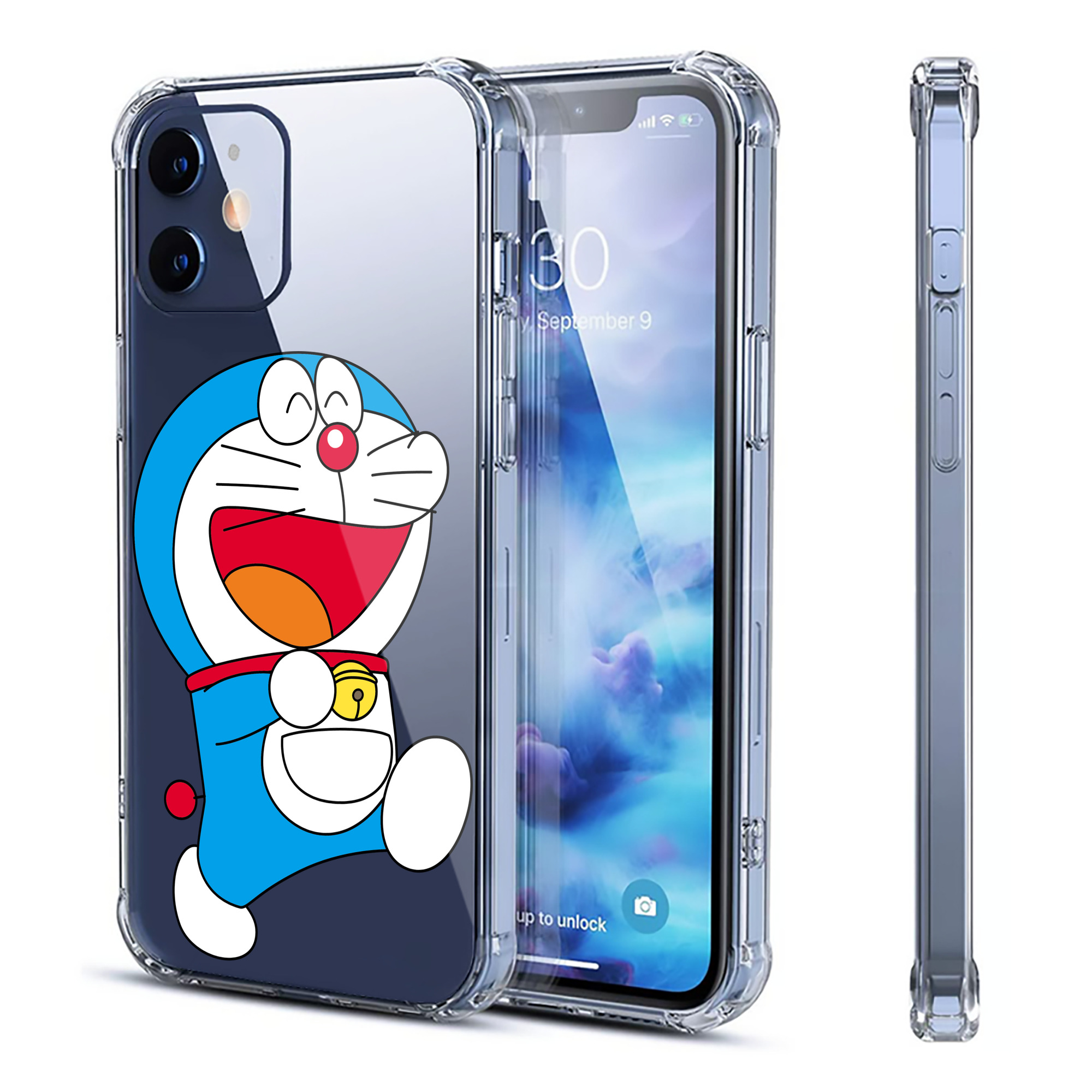 （画像用） ドラえもん Doraemon 【iPhone 12シリーズ対応】透明スマホケース（クリアソフトケース）